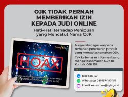 OJK Beri Izin Untuk Judi Online? Cek Kebenarannya Disini