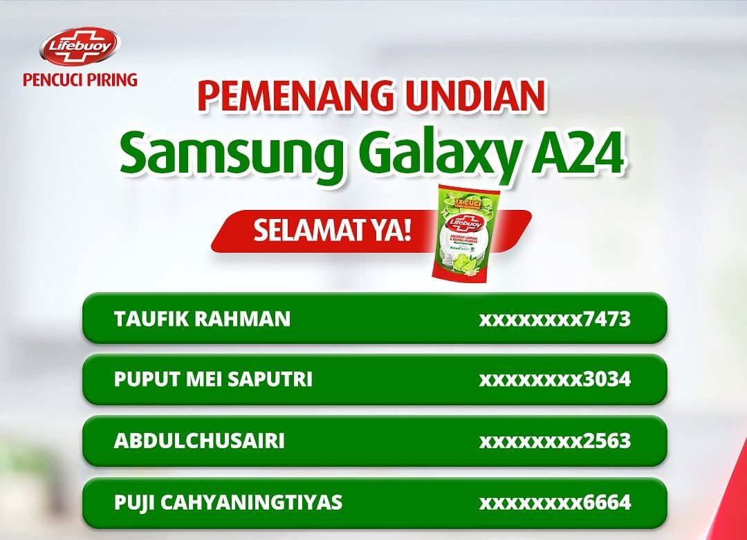 PEMENANG SAMSUNG GALAXY A24 di undian lifebuoy pencuci piring (4)