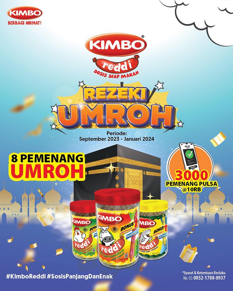 Sosis Kimbo Reddi Adakan Undian Berhadiah Umroh 2023 - 2024