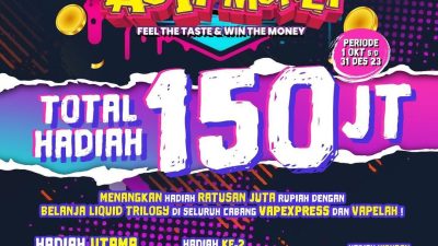 Undian Vapexpress x Vapelah Tasty Money Total Hadiah 150 JUTA